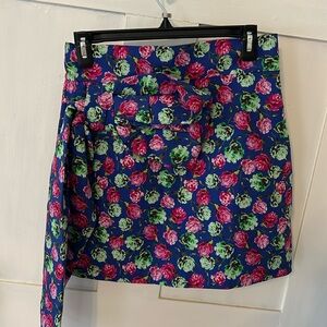 Zara blue floral mini skirt size M